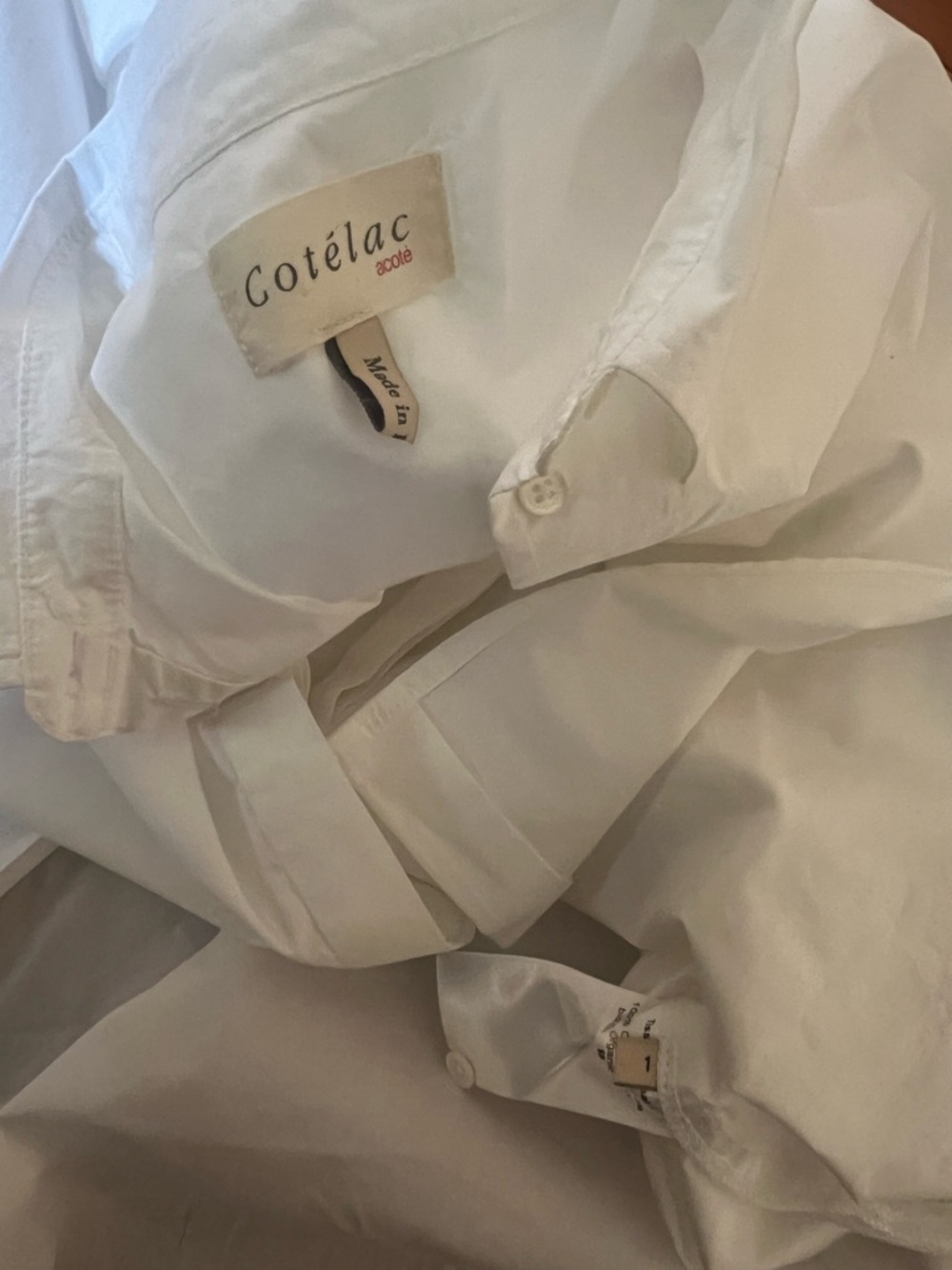 Cotélac acote Oversized long-sleeved shirt white organic cotton 1 quiet luxury - Picture 8 of 8